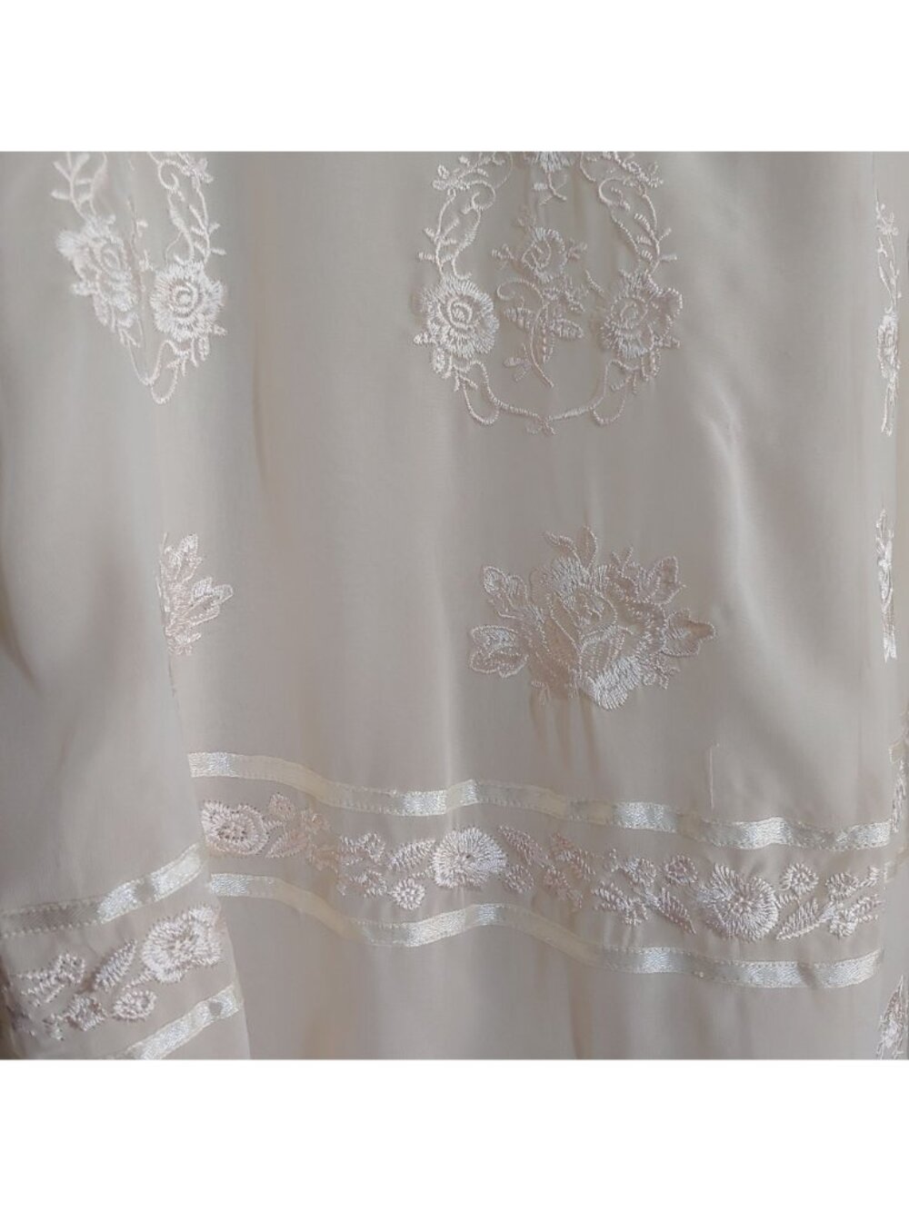 Free People Embroidered Dress Fairycore Festival Romantic Boho Ethereal M - Picture 11 of 15
